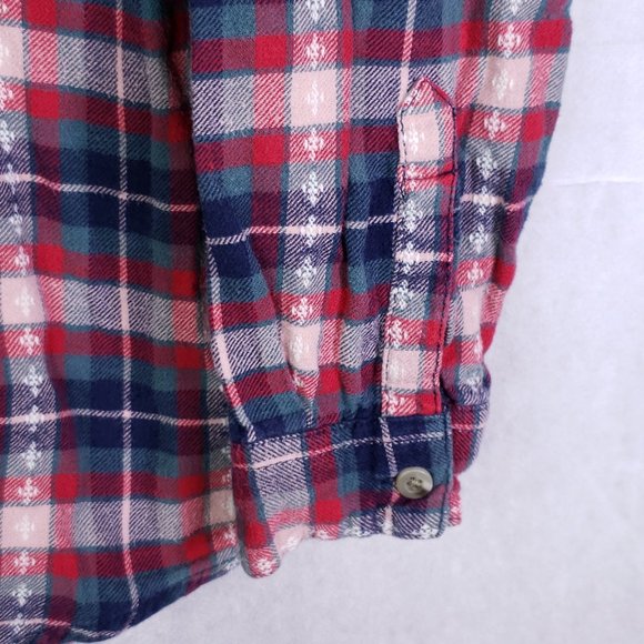 BDG Urban Outfitters Women's M Plaid Flannel Long Sleeve Button Up Shirt Top - Picture 3 of 6
